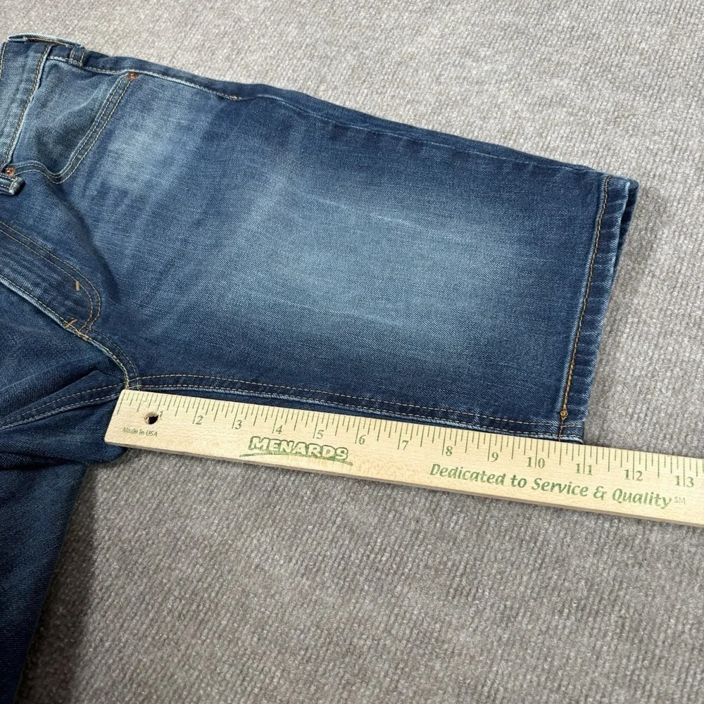 Levis‎ 541 Jean Short Mens 29 Athletic Fit Dark Wash Blue Denim Stretch Faded